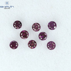 0.28 CT/8 PCS ラウンド ダイヤモンド ピンク色 天然ダイヤモンド I1 クラリティ (2.00 MM)
