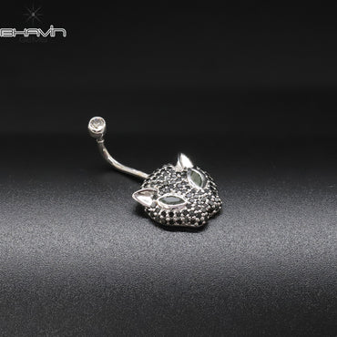 18K/3g leopard Belly Button Ring, Belly Button Jewelry Ring, Belly Button Rings