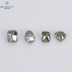 0.48 CT/4 PCS Mix Shape Natural Diamond Salt And Pepper Color I3 Clarity (3.31 MM)