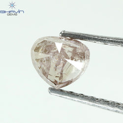 0.53 CT Heart Shape Natural Diamond Pink Color I3 Clarity (4.95 MM)