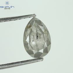 1.13 CT Pear Shape Natural Loose Diamond Salt And Pepper Color I3 Clarity (7.34 MM)