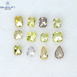 0.56 CT/12 Pcs Mix Shape Natural Diamond Mix Color VS2 Clarity (3.04 MM)