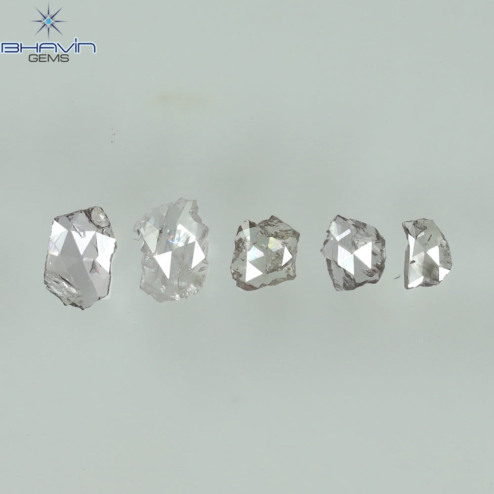 0.39 CT/5 Pcs Rosecut Polki Shape Natural Diamond Pink Color I2 Clarity (4.84 MM)