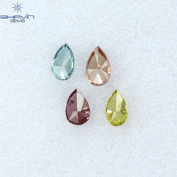 0.31 CT/4 Pcs Pear Shape Natural Diamond Mix Color SI1 Clarity (3.92 MM)