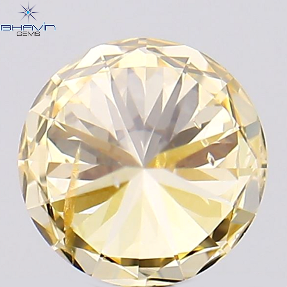 0.29 CT Round Shape Natural Diamond Orange Color SI1 Clarity (4.31 MM)