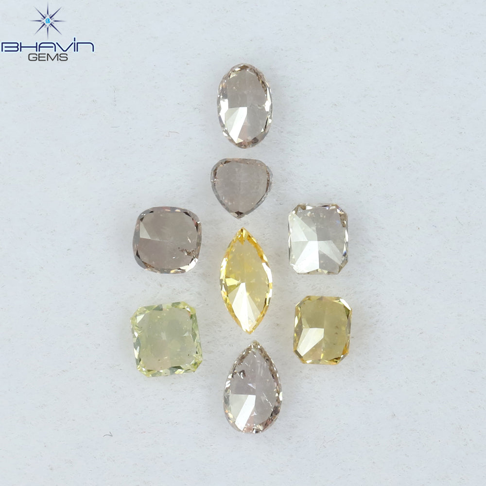 0.61 CT/8 Pcs Mix Shape Natural Diamond Mix Color SI Clarity (4.00 MM)
