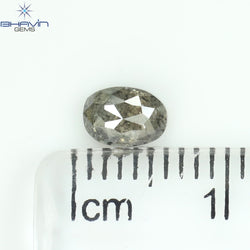 0.56 CT Oval Shape Natural Loose Diamond Salt And Pepper Color I3 Clarity (5.56 MM)