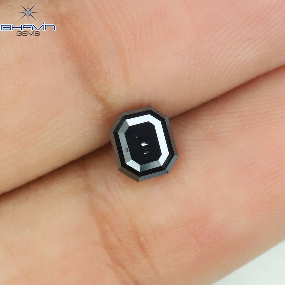 0.63 CT ラディアント シェイプ ナチュラル ダイヤモンド グリーン カラー I3 クラリティ (6.40 MM)