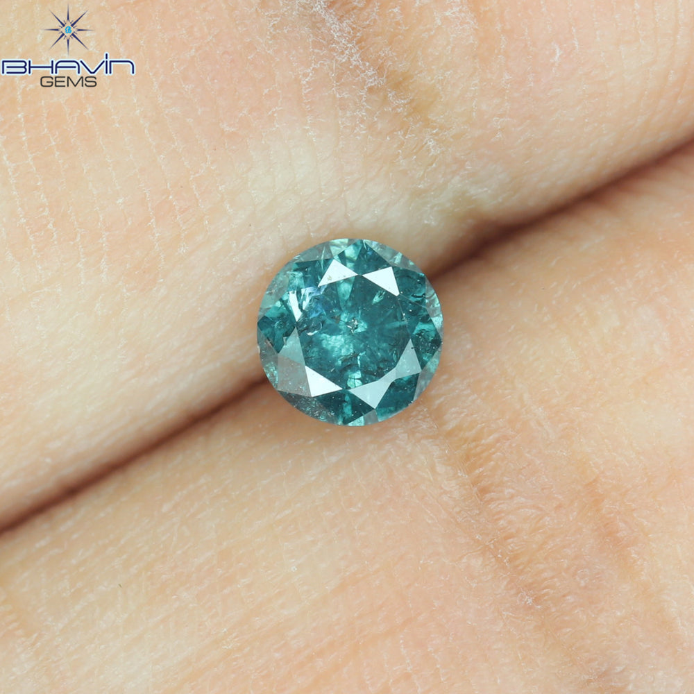 0.28 CT Round Diamond Natural Diamond Blue Color I3 Clarity (4.00 MM)