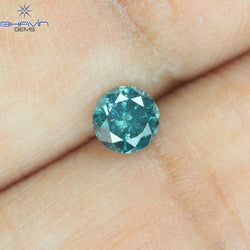 0.28 CT Round Diamond Natural Diamond Blue Color I3 Clarity (4.00 MM)