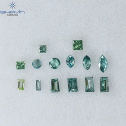 0.29 CT/14 PCS Mix Diamond Natural diamond Blue Diamond SI Clarity (2.35 MM)