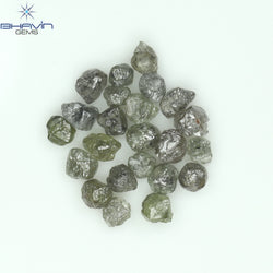 4.08 CT/23 PCS Rough Shape Salt And Pepper Color Natural Diamond I3 Clarity (3.51 MM)