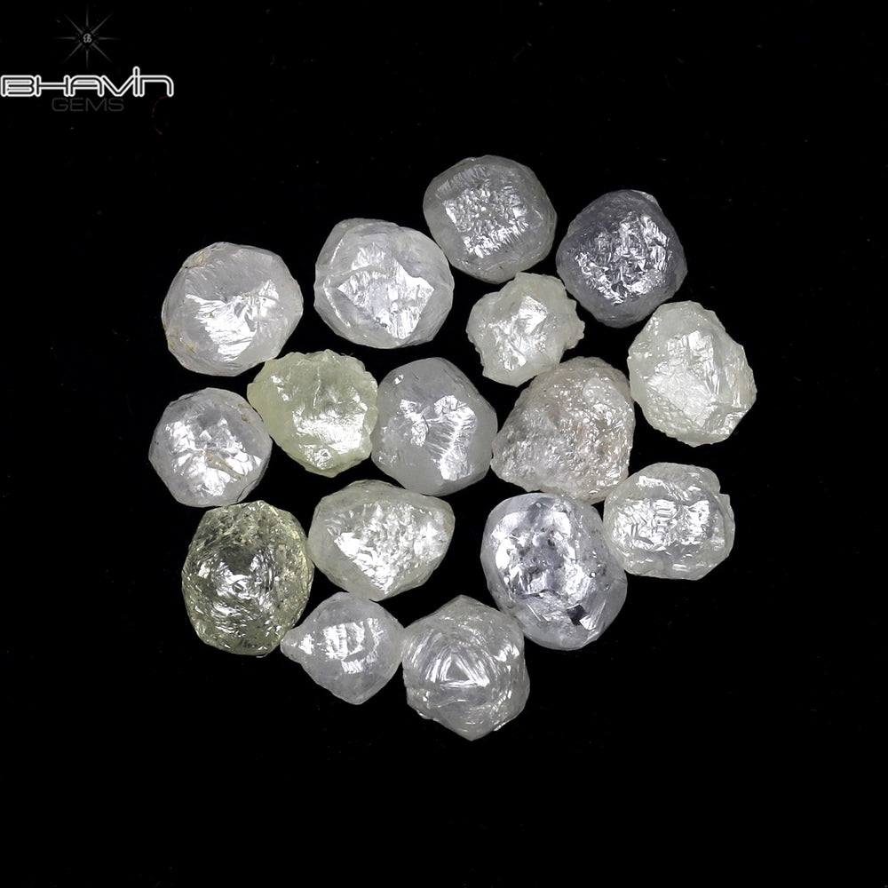 3.07 CT/16 PCS Rough Shape White Color Natural Diamond I3 Clarity (3.05 MM)