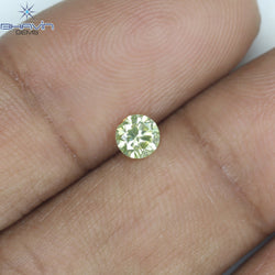 0.24 CT Round Shape Natural Diamond Greeinsh Yellow Color VS2 Clarity (3.98 MM)
