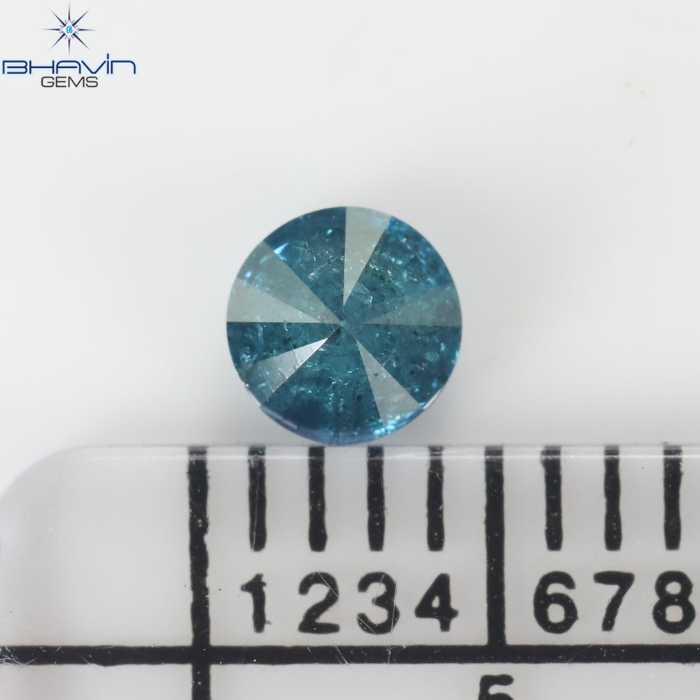 0.28 CT Round Diamond Natural Diamond Blue Color I3 Clarity (4.00 MM)