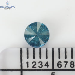0.28 CT Round Diamond Natural Diamond Blue Color I3 Clarity (4.00 MM)