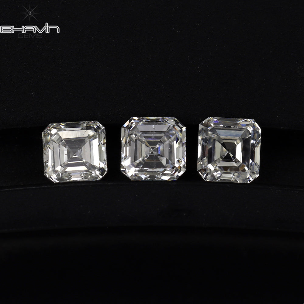 0.10 CT Asscher Shape White (G+) Color Natural Loose Diamond VVS-VS Clarity (3.60 MM)