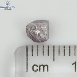 0.49 CT Rough Shape Natural Diamond Pink Color I3 Clarity (4.90 MM)