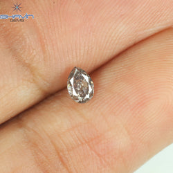 0.20 CT Pear Shape Natural Diamond Pink Color SI1 Clarity (4.32 MM)