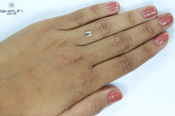 0.79 CT Rough Shape Natural Diamond Brown Color I1 Clarity (6.94 MM)