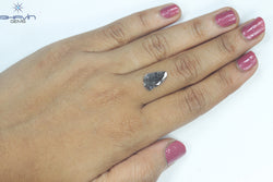 1.26 CT Slice Shape Natural Diamond Salt And Papper Color I3 Clarity (13.20 MM)
