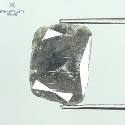 1.28 CT Slice Shape Natural Diamond Salt And Pepper Color I3 Clarity (11.68 MM)