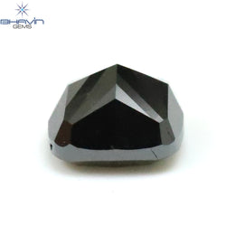 0.46 CT Cushion Shape Natural Diamond Black Color Opaque Clarity (4.20 MM)