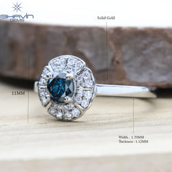 Round Shape Diamond Engagement Ring And Wedding Diamond Ring