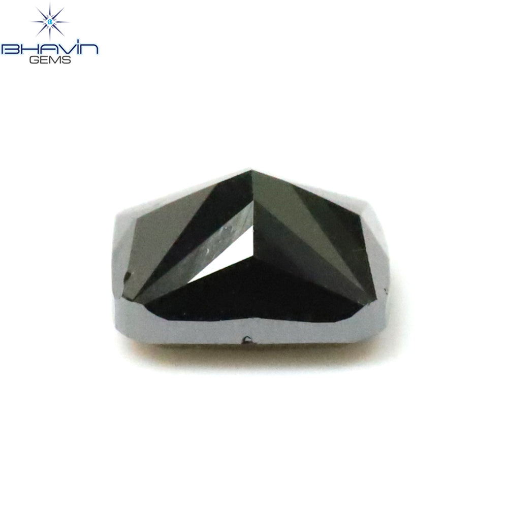 0.35 CT Cushion Shape Natural Diamond Black Color Opaque Clarity (4.08 MM)