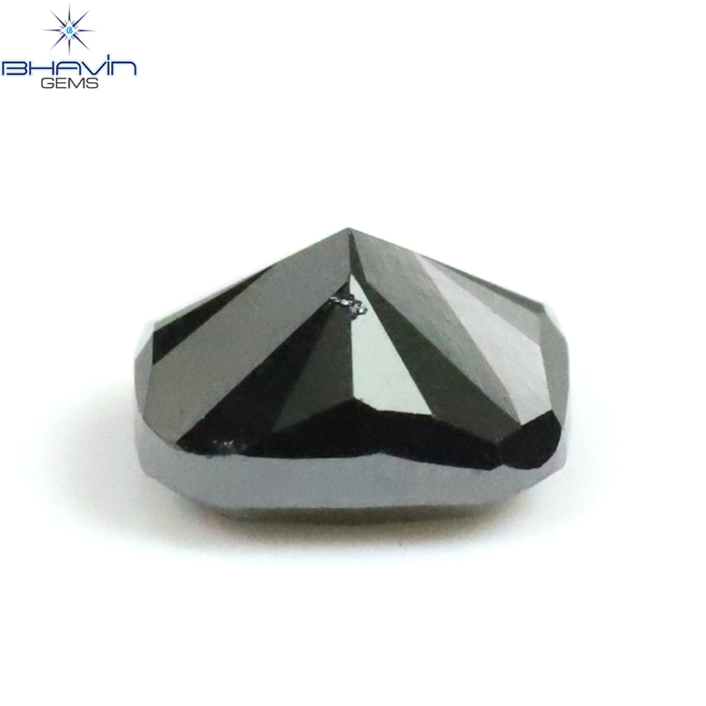 0.43 CT Cushion Shape Natural Diamond Black Color Opaque Clarity (4.40 MM)