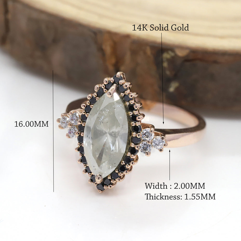 Marquise Diamond White Diamond Natural Diamond Ring Engagement Ring