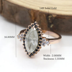 Marquise Diamond White Diamond Natural Diamond Ring Engagement Ring