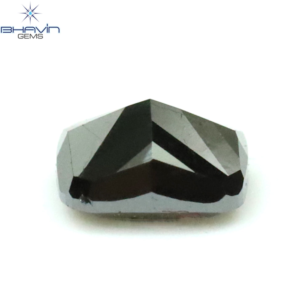 0.23 CT Cushion Shape Natural Diamond Black Color Opaque Clarity (3.70 MM)