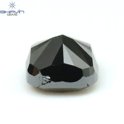 0.52 CT Cushion Shape Natural Diamond Black Color Opaque Clarity (4.40 MM)
