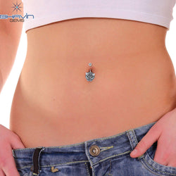 18K/3g leopard Belly Button Ring, Belly Button Jewelry Ring, Belly Button Rings