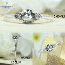 Round Rose Cut Shape Diamond Engagement Ring And Wedding Diamond Ring