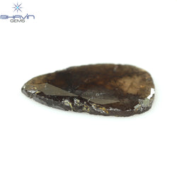 1.11 CT Pear Slice Shape Natural Diamond Brown Color I3 Clarity (12.03 MM)