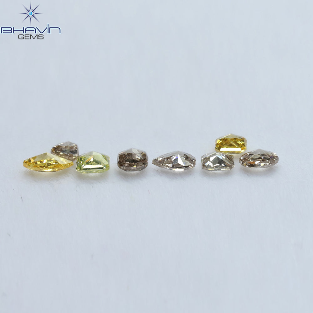 0.61 CT/8 Pcs Mix Shape Natural Diamond Mix Color SI Clarity (4.00 MM)