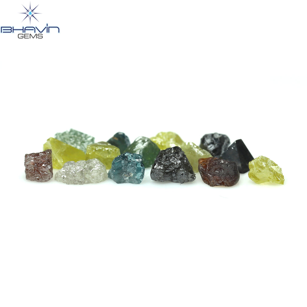 8.81 CT/42 PCS Mix Color Rough Diamond Natural loose Diamond I3 Clarity (3.38 MM)