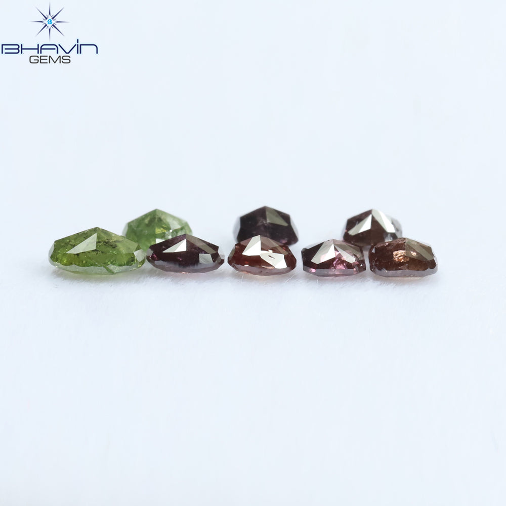 1.13 CT/8 PCS Mix Diamond Natural diamond Pink Diamond I3 Clarity (4.43 MM)