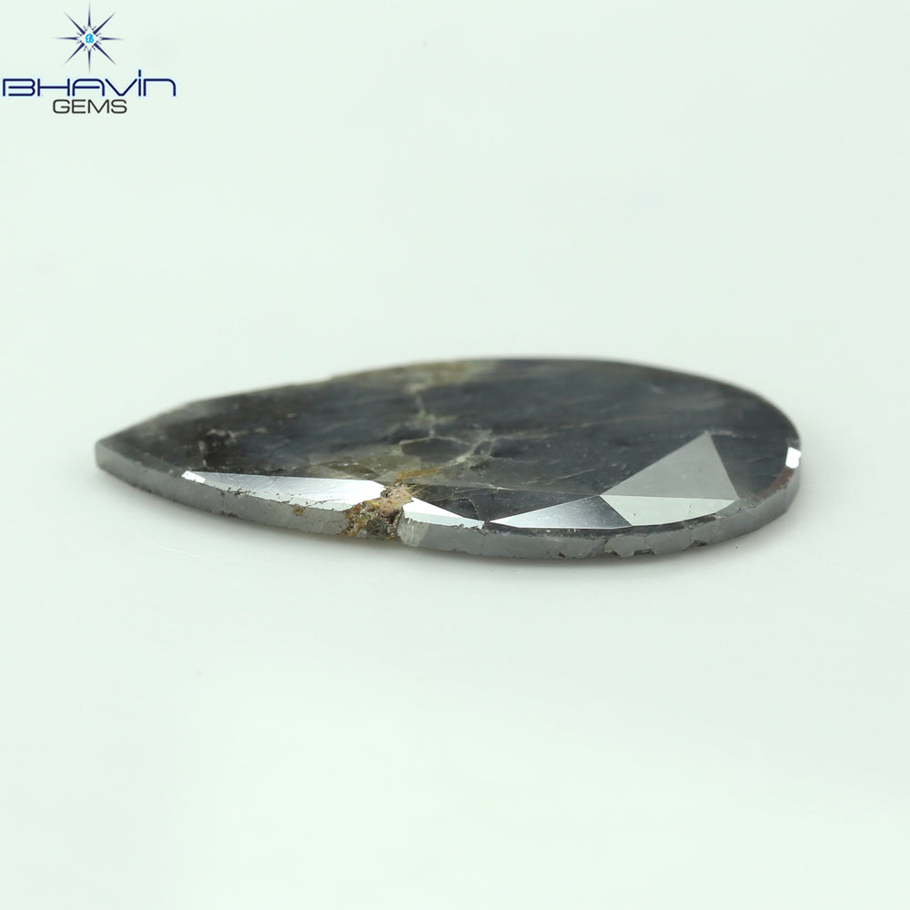 5.69 CT ペア スライス シェイプ ナチュラル ダイヤモンド グレー カラー I3 クラリティ (14.00 MM)