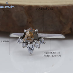シールドダイヤ ダークブラウンダイヤ 天然ダイヤ 指輪 ゴールド 指輪 婚約指輪