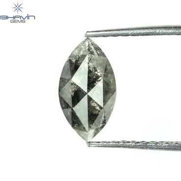 1.12 CT Marquise Shape Natural Loose Diamond Salt And Pepper Color I3 Clarity (9.64 MM)