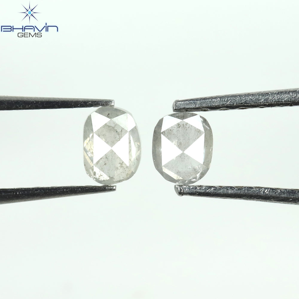 0.28 CT/2 Pcs Oval Shape Natural Diamond Salt And Papper Color I3 Clarity (3.71 MM)