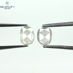 0.28 CT/2 Pcs Oval Shape Natural Diamond Salt And Papper Color I3 Clarity (3.71 MM)