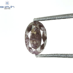 0.48 CT Oval Shape Natural Diamond Pink Color I3 Clarity (5.92 MM)