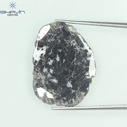 5.84 CT Slice Shape Natural Diamond Salt And Pepper Color I3 Clarity (20.50 MM)