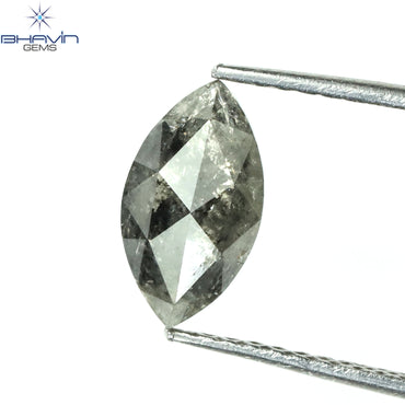 1.12 CT Marquise Shape Natural Loose Diamond Salt And Pepper Color I3 Clarity (9.64 MM)
