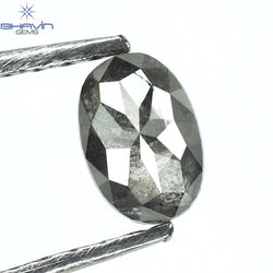 0.43 CT Oval Shape Natural Diamond Salt And Papper Color I3 Clarity (5.18 MM)