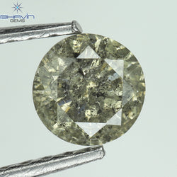 0.44 CT Round Shape Natural Loose Diamond Salt And Pepper Color I3 Clarity (4.67 MM)